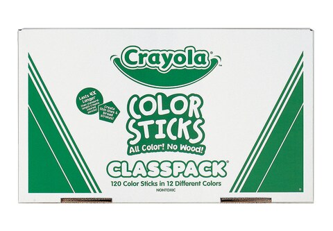 CRAYOLA COLOR STICKS 10 COLOR 120 PIECE CLASSPACK