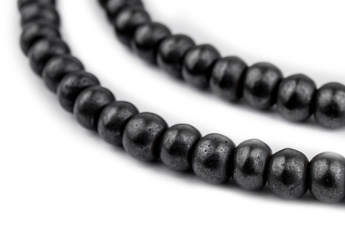 108 6mm Black Bone Mala Beads - Handmade Fair Trade Nepal Prayer Rosary Beads Necklace for Mediation, Yoga, Jewelry Making, Crafts - The Bead Chest