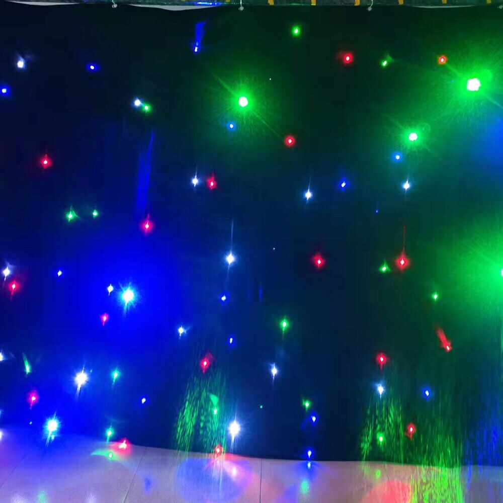 Kitcheniva LED Stage Drape Starlight Backdrop Curtain DMX Controller 3M*2M