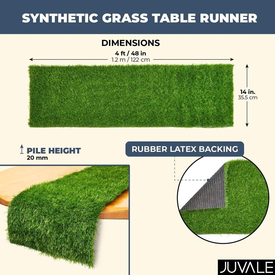 Faux Grass Table Runner for Table