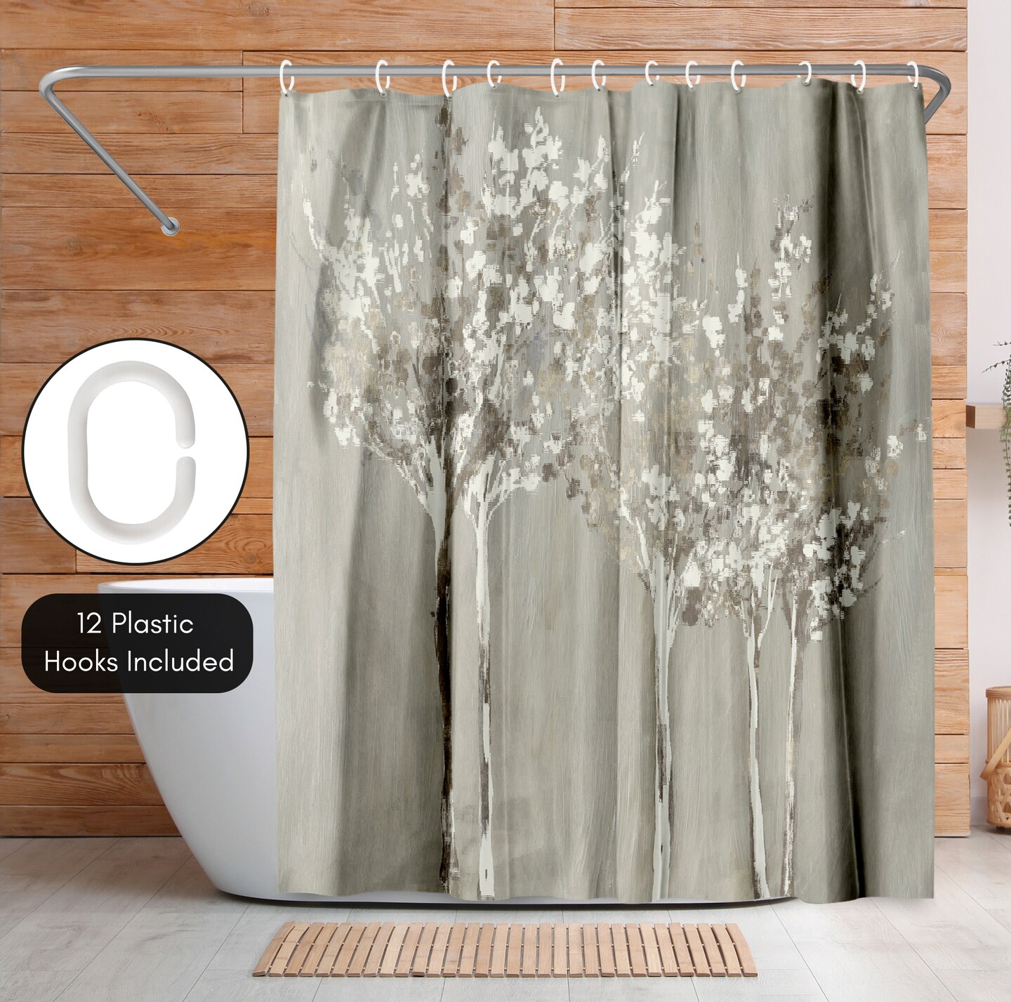 Americanflat 71&#x22; x 74&#x22; Shower Curtain, Dusky by PI Creative Art