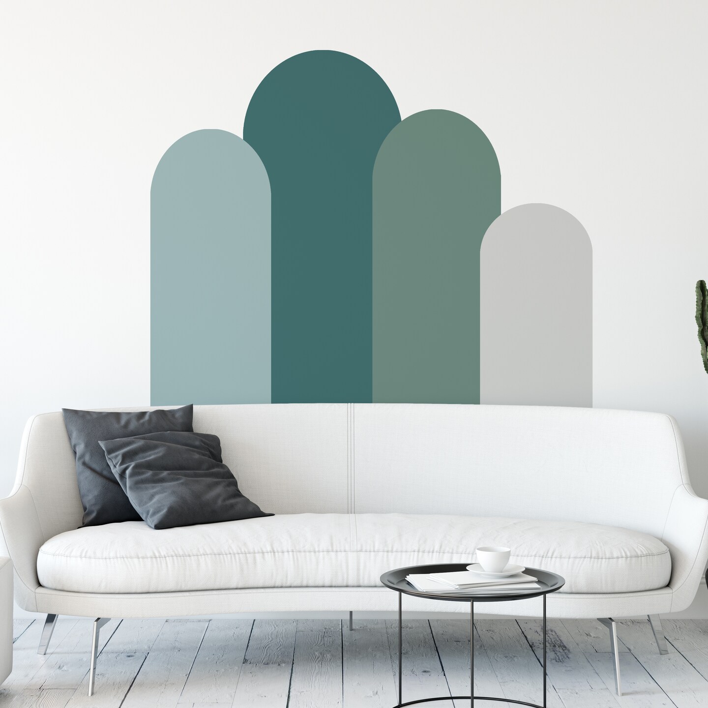 Arch set wall decal, arches wall sticker, boho style wall decal, vinyl wall decal, waterproof wall decal, green wall arch decal, home decor product 2