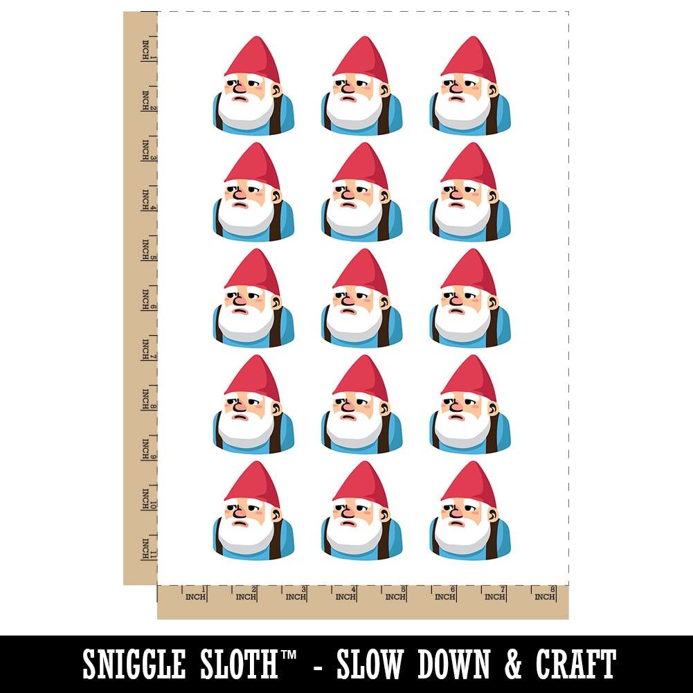 Awkward Pocket Gnome Temporary Tattoo Water Resistant Fake Body Art Set Collection (1 Sheet)