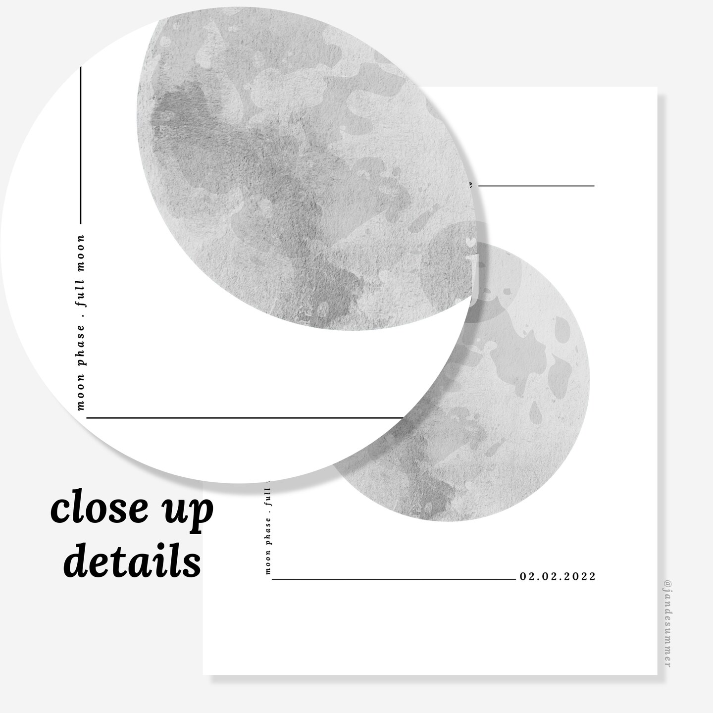 Birthday Moon Phase Poster - Custom Moon Phase Print