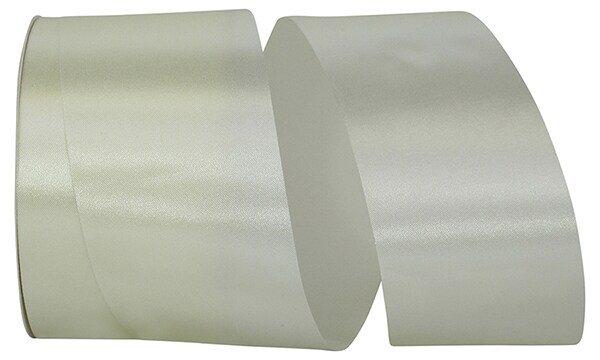Florist Ribbons --- 2.5 inch x 50 yards --- Satin / Acetate Supreme Cooler Ribbon -- Eggshell Color