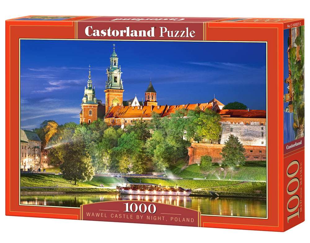 1000 Piece Jigsaw Puzzle, Wawel Castle by Night, Poland, Royal heritage, Royal Castle, Adult puzzle, Castorland  C-103027-2