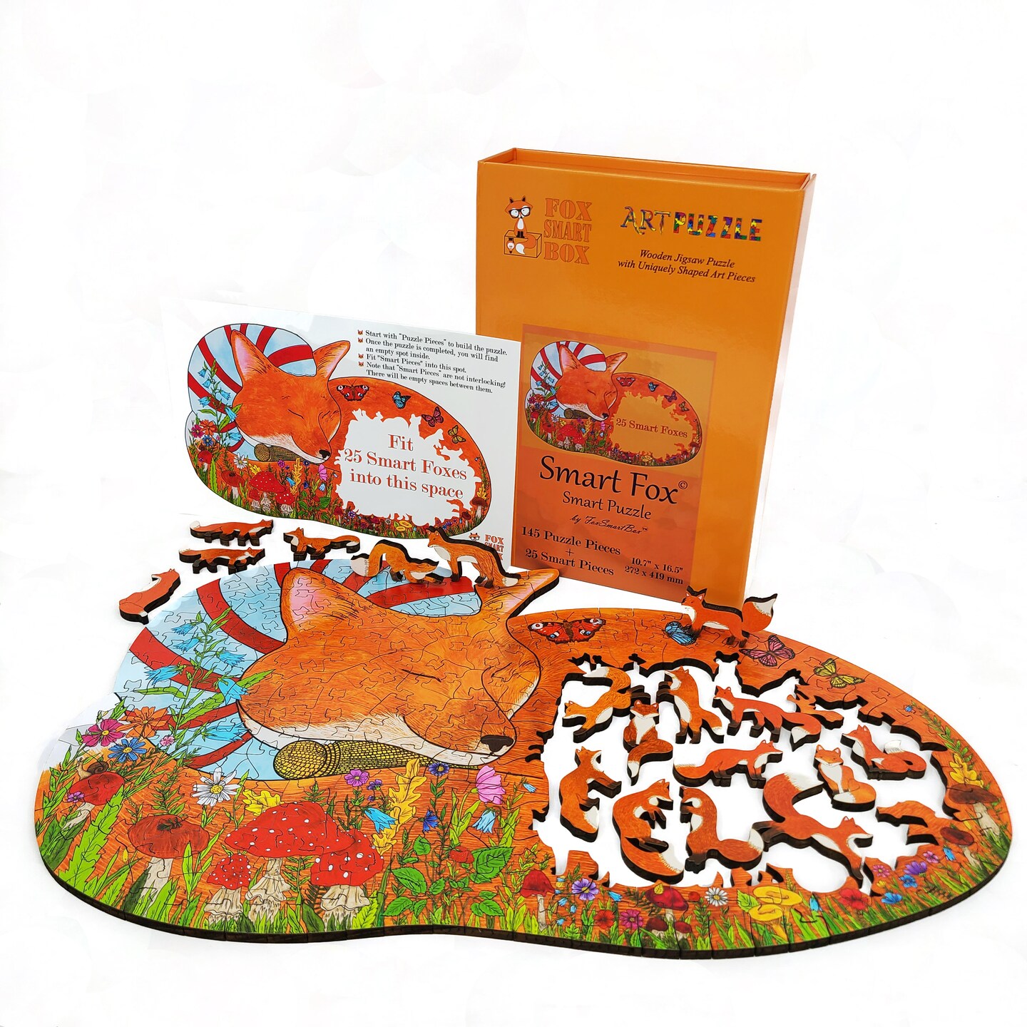 Wooden Jigsaw Puzzles for Adults - Uniquely Shaped Pieces - made