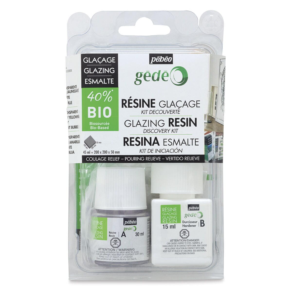 Pebeo Gedeo Bio-Based Resin - Glazing Resin Discovery Kit