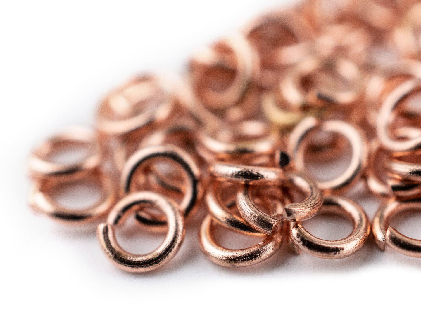 TheBeadChest Copper 4mm Round Open Jump Rings, Pack of 100