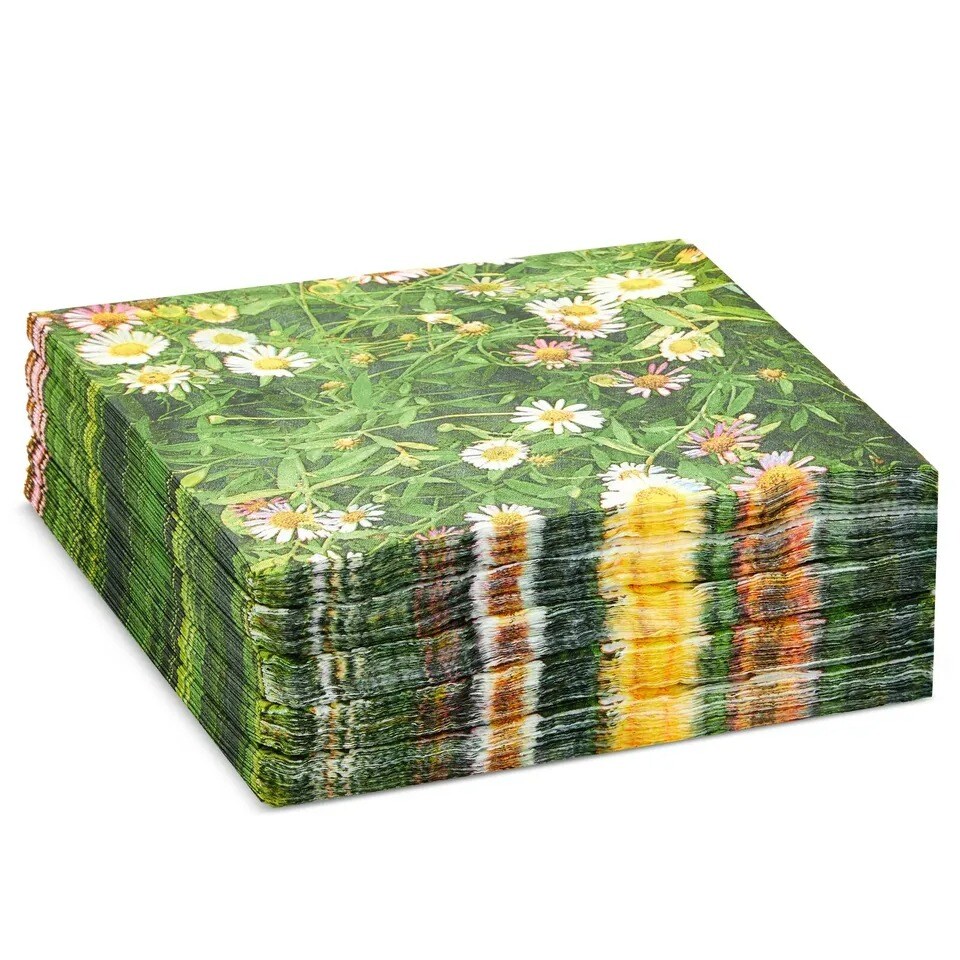 100 Pack Floral Paper Napkins