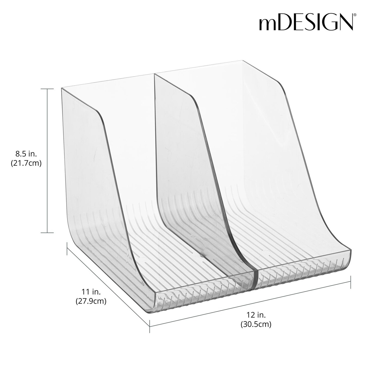 mDesign Plastic Divided Beverage Can Storage Dispenser, Kitchen