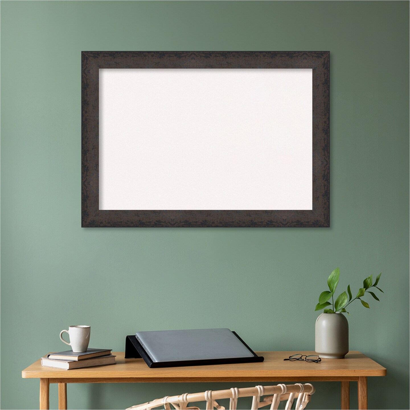 Dappled Wood Framed Corkboard, White Cork