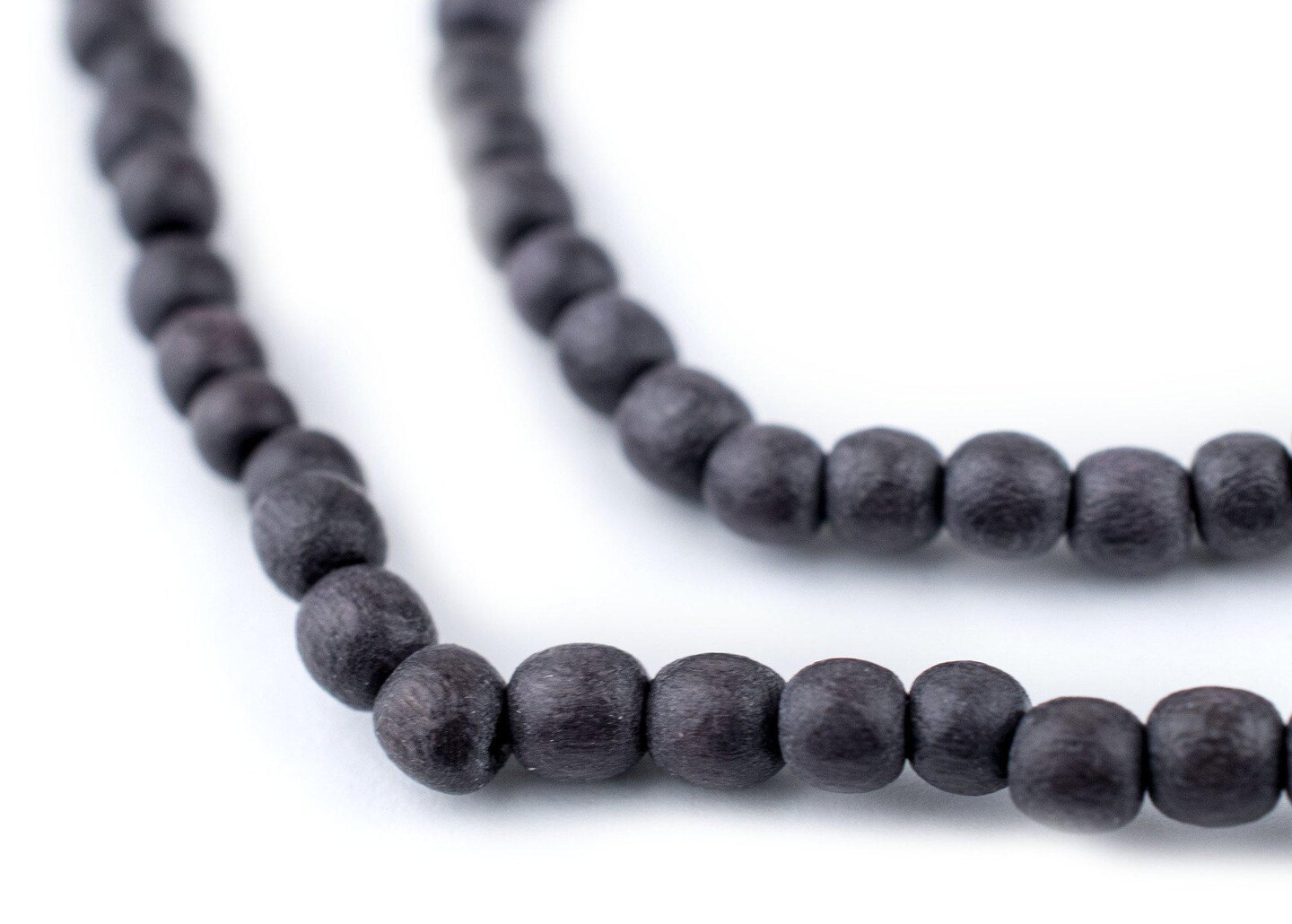TheBeadChest 5mm Natural Round Wood Beads, Wooden Beads Loose Wood Spacer Beads for DIY Jewelry Making, 4 Sizes (8mm, 10mm, 12mm, 20mm) - Grey - Dark