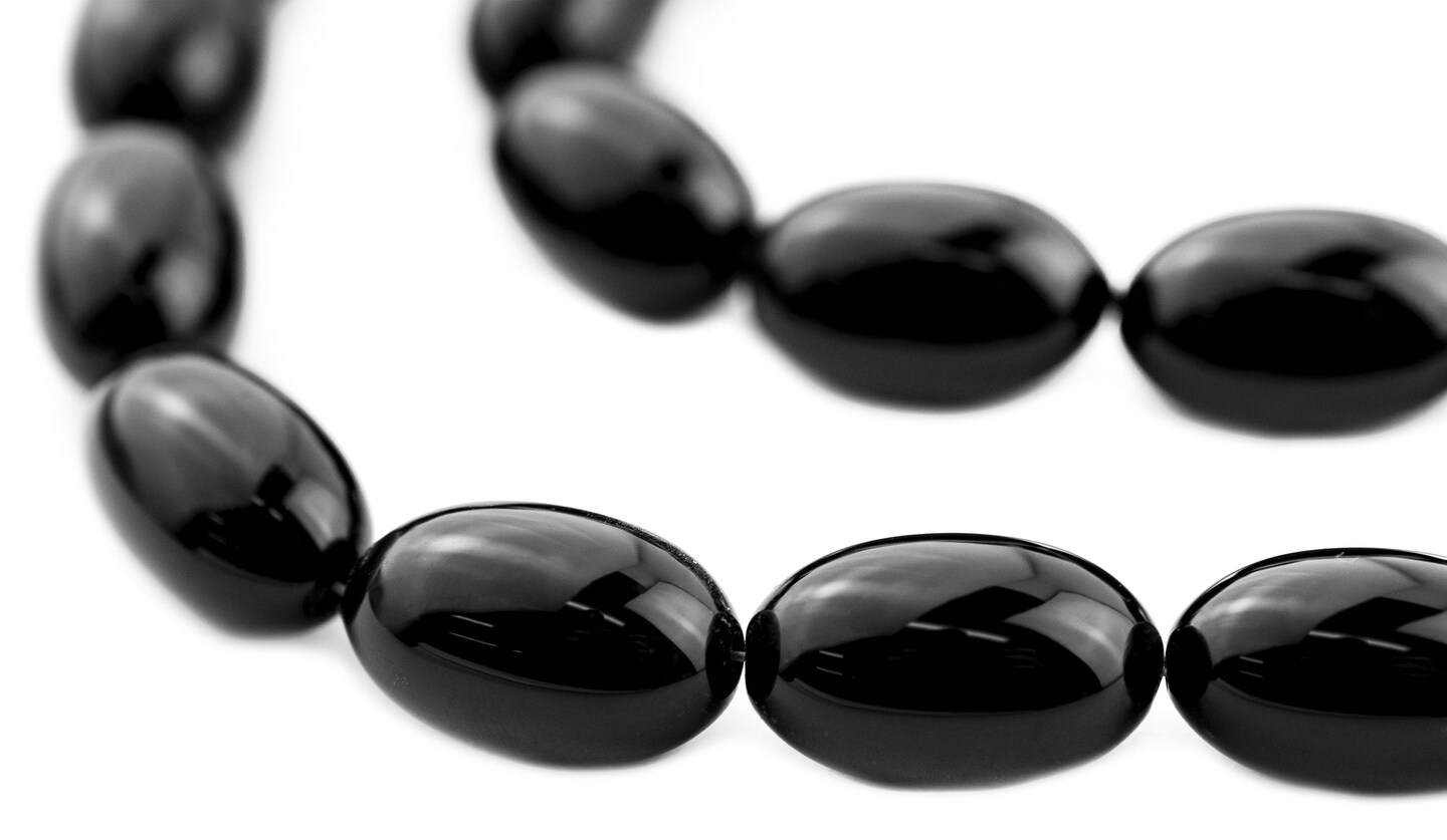 TheBeadChest Oval Onyx Beads (20x13mm) Michaels