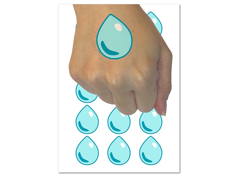 Micro-realistic water drop tattoo on the upper arm