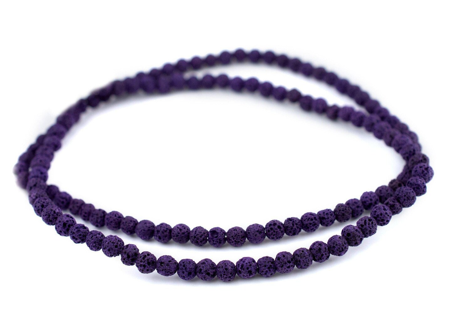 TheBeadChest Purple Volcanic Lava Beads (6mm)