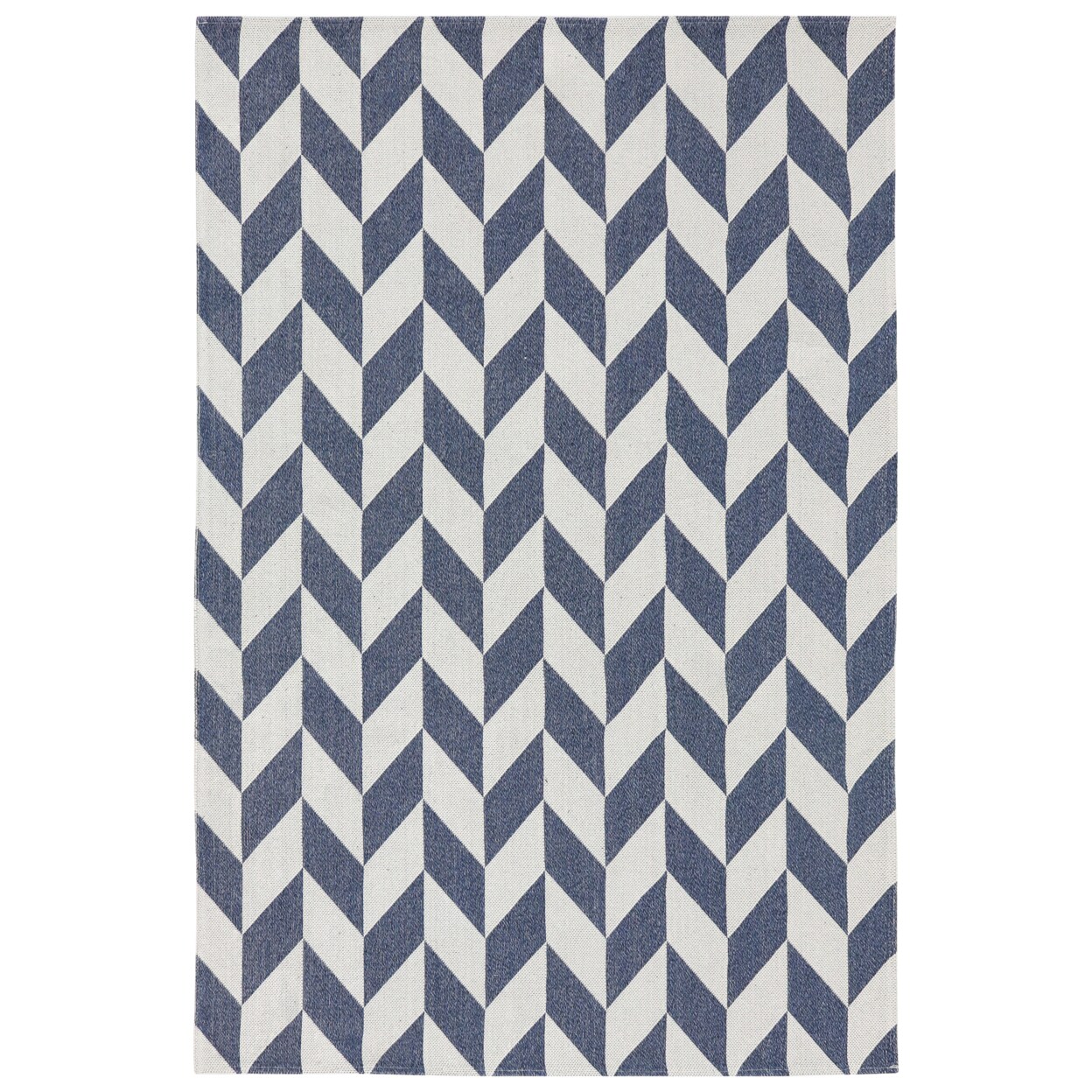 Sunnydaze Geometric Affinity Indoor Area Rug - Steel Blue - 5 Ft X 7 Ft