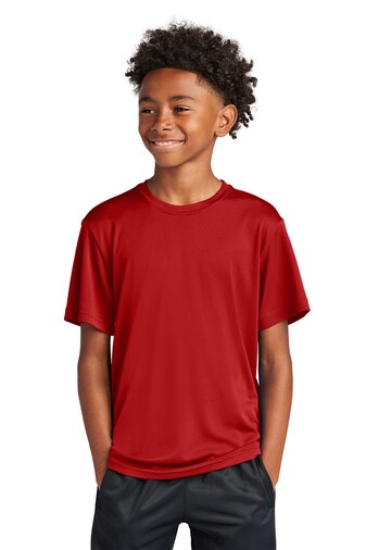 Comfortable Youth Tee - YST350 | 3.8-ounce, 100% polyester interlock ...