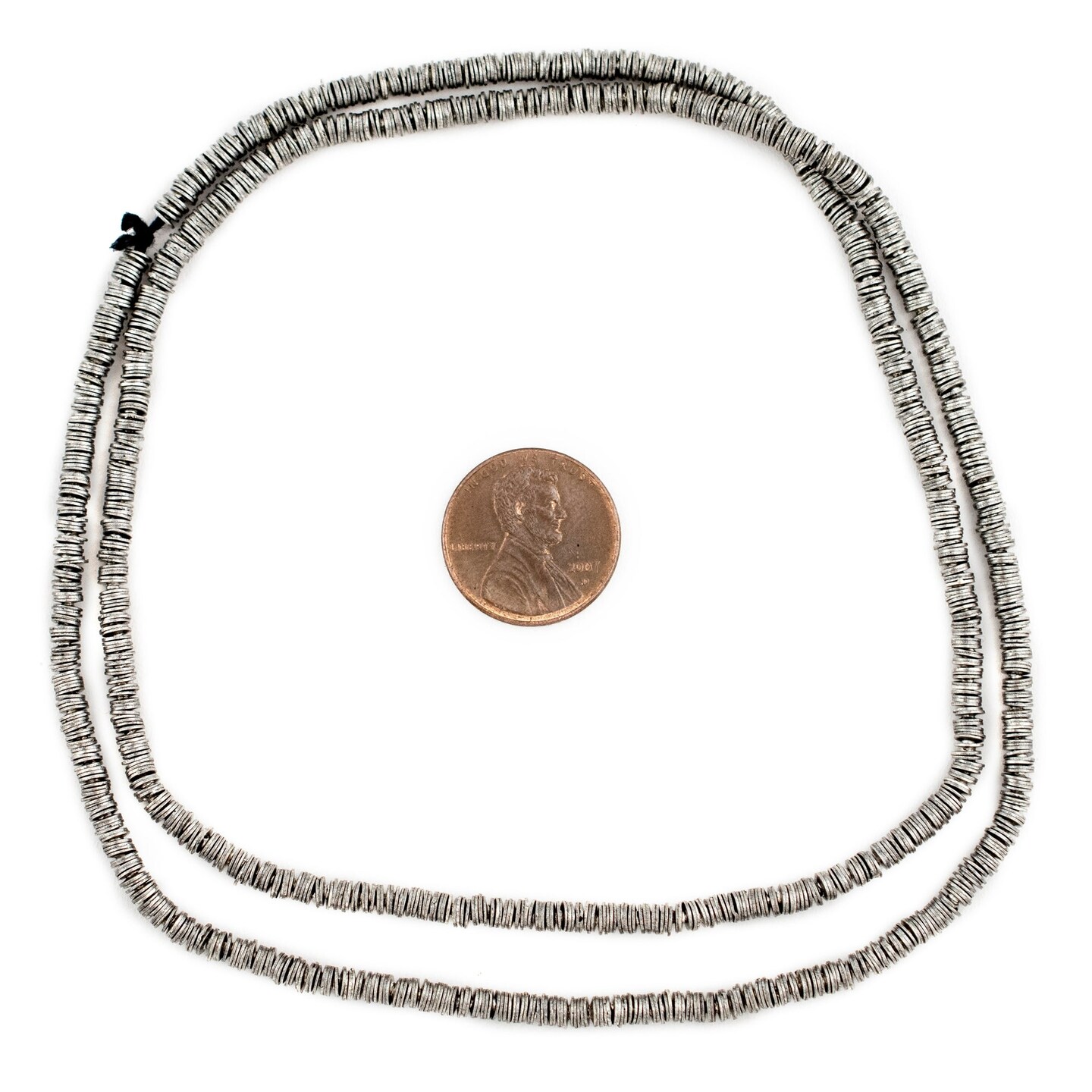 TheBeadChest Silver Flat Disk Heishi Beads (3mm)
