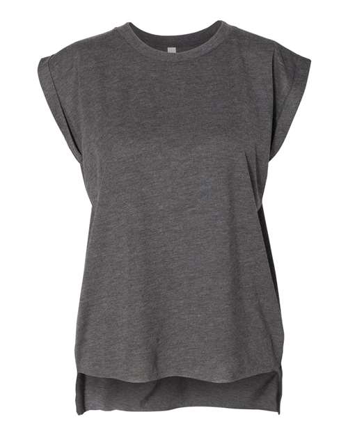 BELLA + CANVAS&#xAE; Women&#x2019;s Flowy Rolled Cuffs Muscle Tee