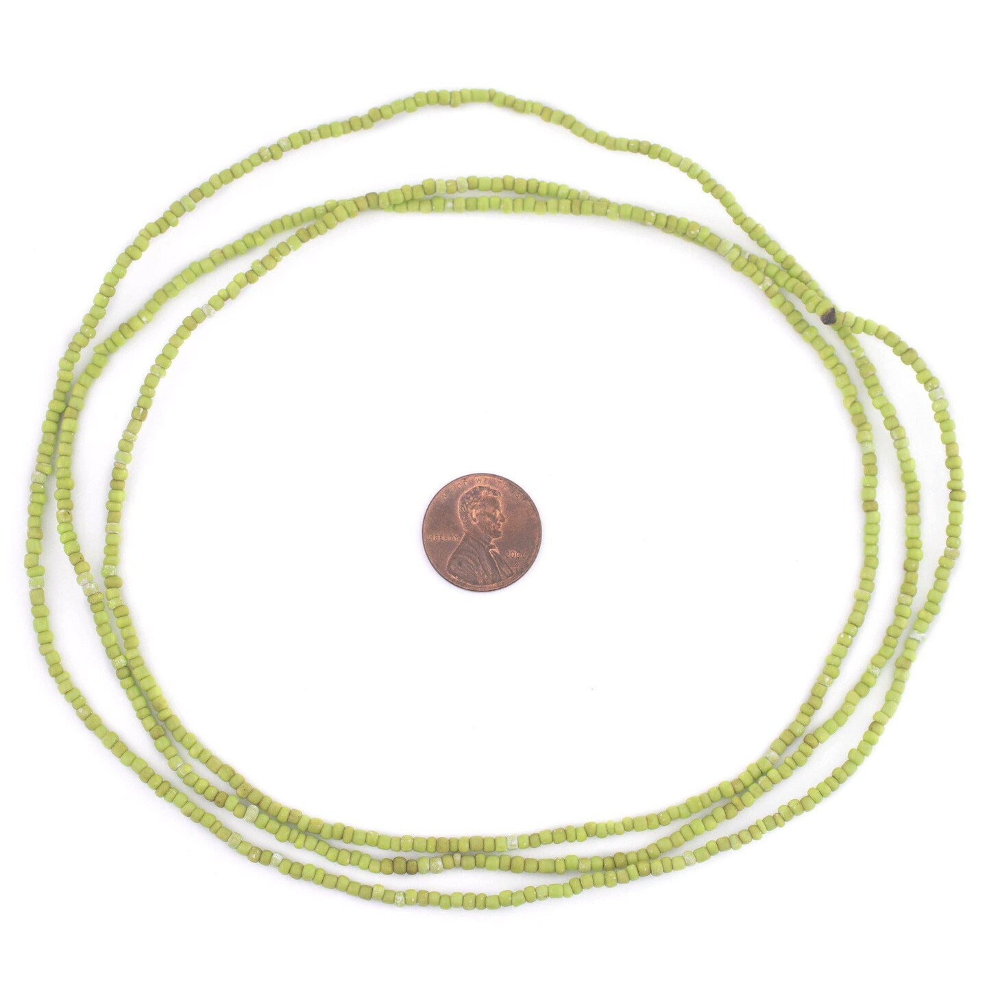 TheBeadChest Lime Green Java Glass Seed Beads (2.5mm, 48&#x22; Strand)