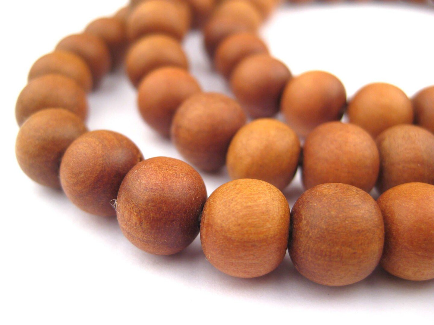 The Bead Chest 10mm Sandalwood Mala Beads: Fragrant Aromatic Wooden Meditation Beads for Yoga, Jewelry, Necklace, Chanting Genuine Nepal Product