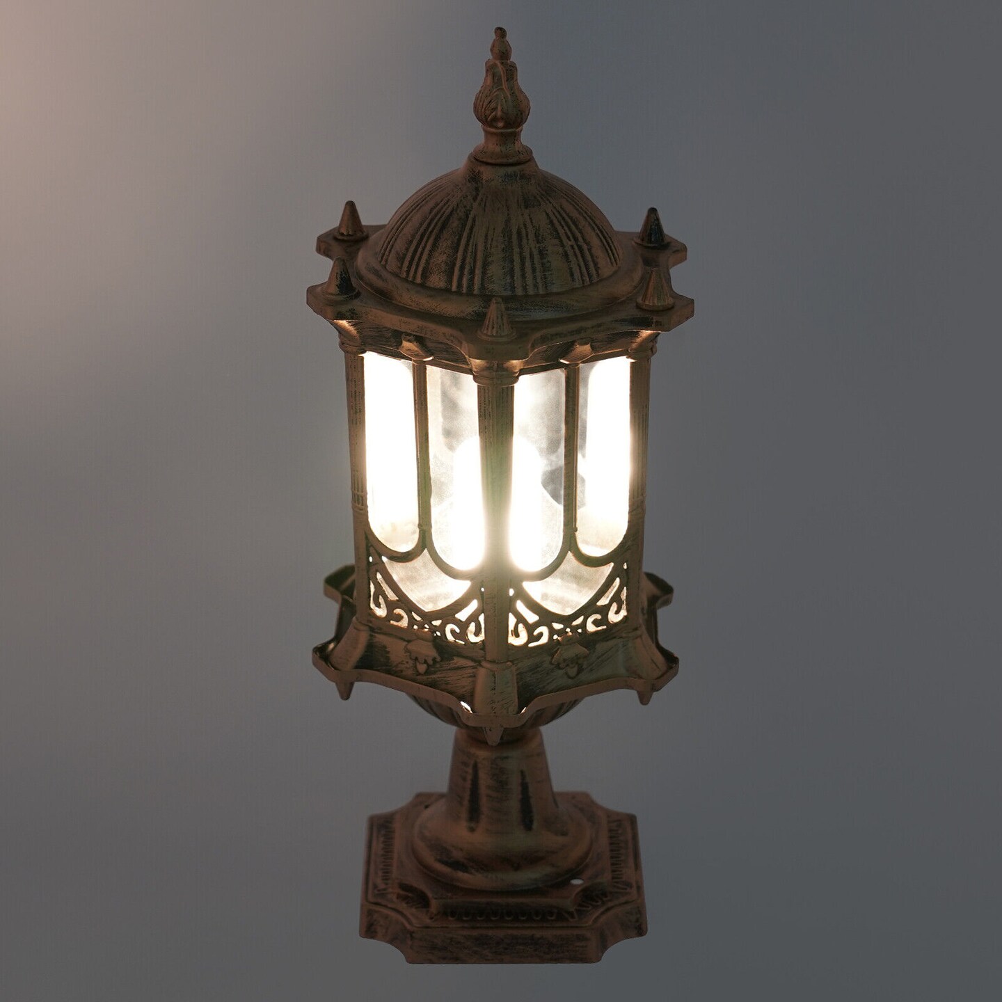 Kitcheniva Antique Bronze Outdoor Post Pole Light Fixture