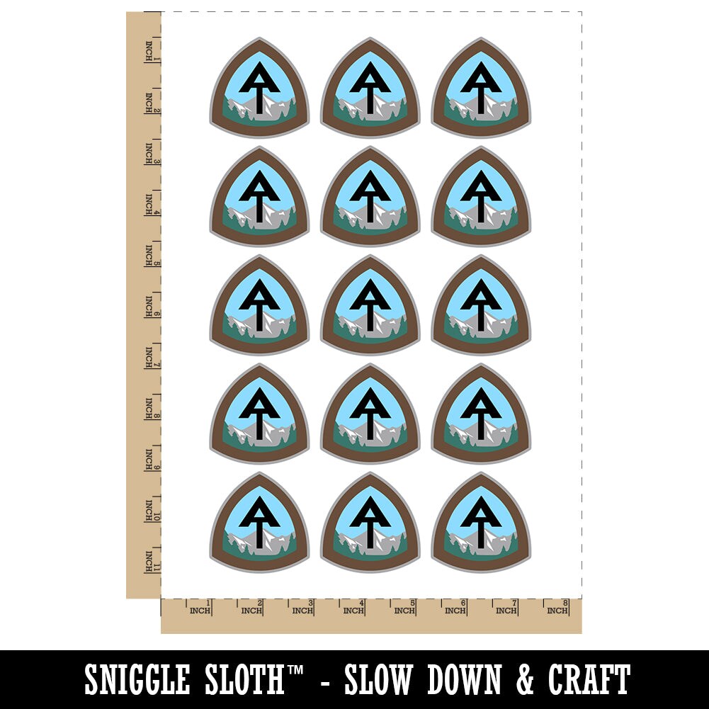 Appalachian Trail Hiking Triple Crown Temporary Tattoo Water Resistant Fake Body Art Set Collection (1 Sheet)