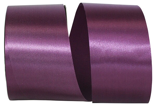 Florist Ribbons --- 2.5 inch x 50 yards --- Satin / Acetate Supreme Cooler Ribbon -- Plum Color
