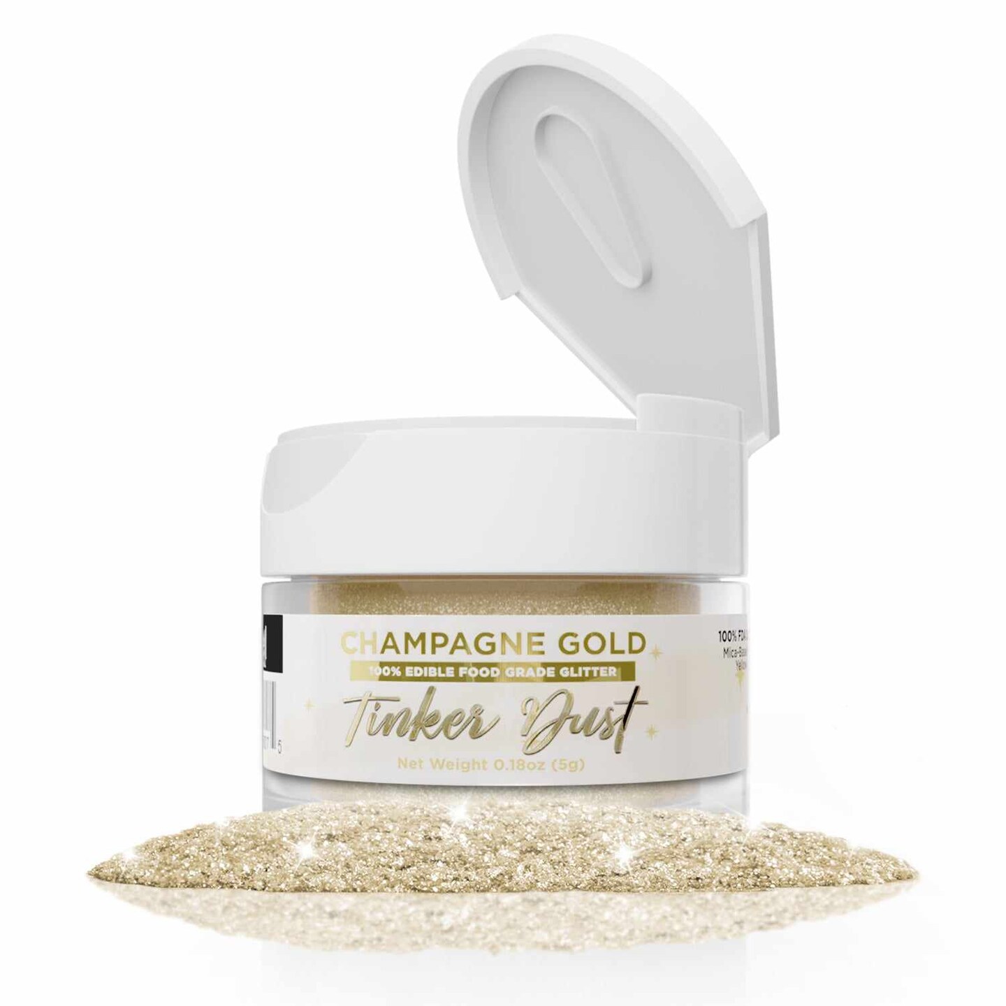 Champagne Gold Edible Glitter | Tinker Dust&#xAE; 5 Grams