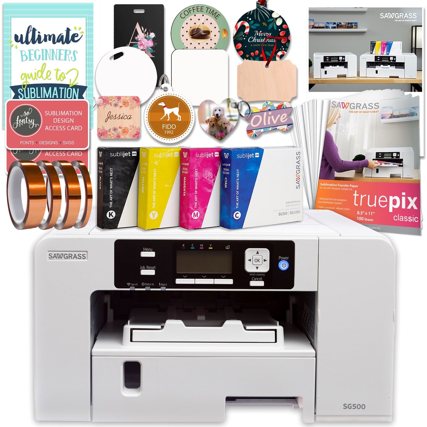 Sawgrass UHD Virtuoso SG500 Sublimation Printer Starter Bundle