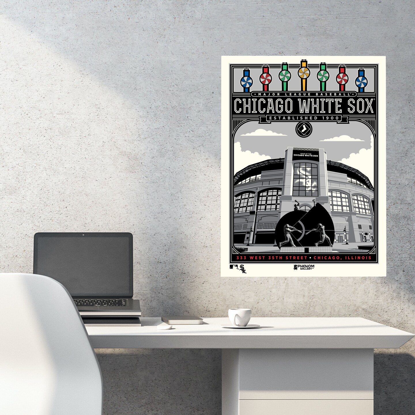 Phenom Gallery Chicago White Sox Stadium 18&#x22; x 24&#x22; Serigraph