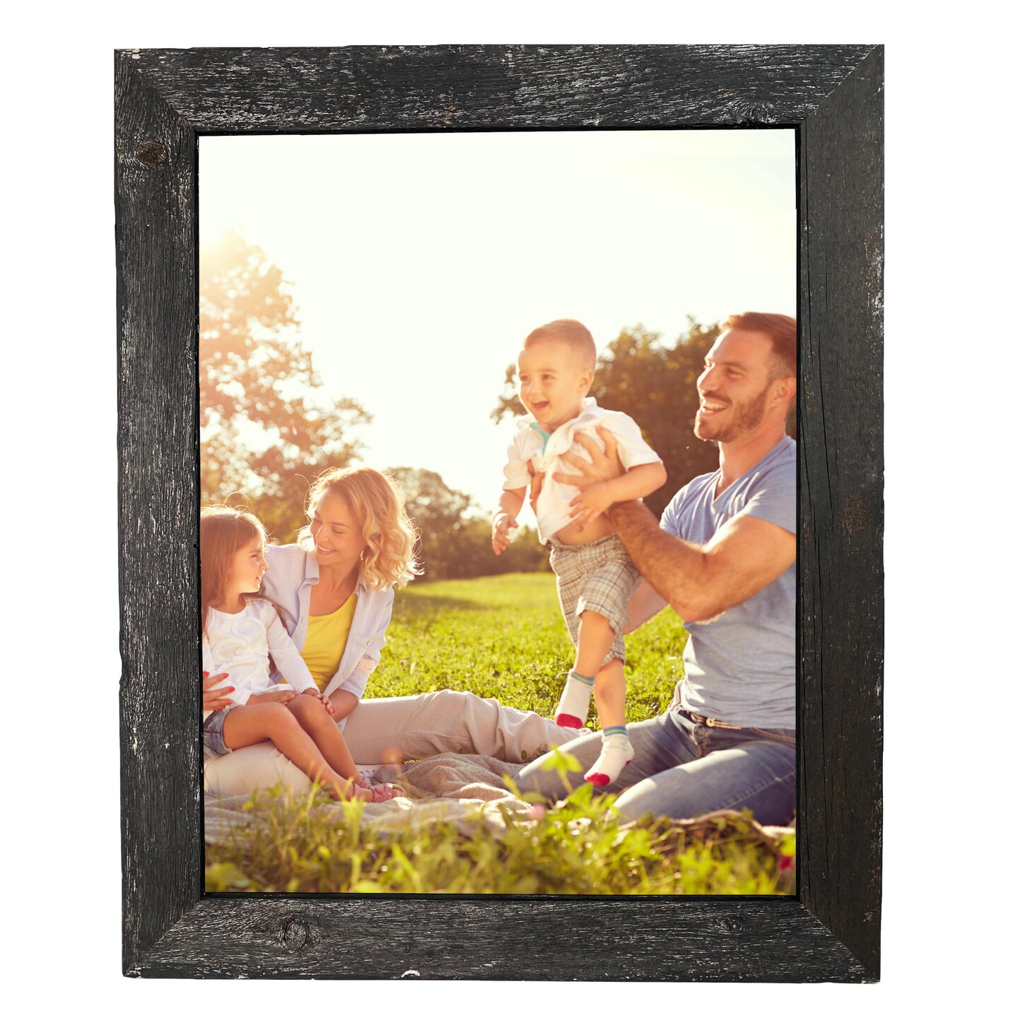 Rustic Farmhouse Standard 6 in. x 6 in. Tabletop Reclaimed Wood Picture Frame
