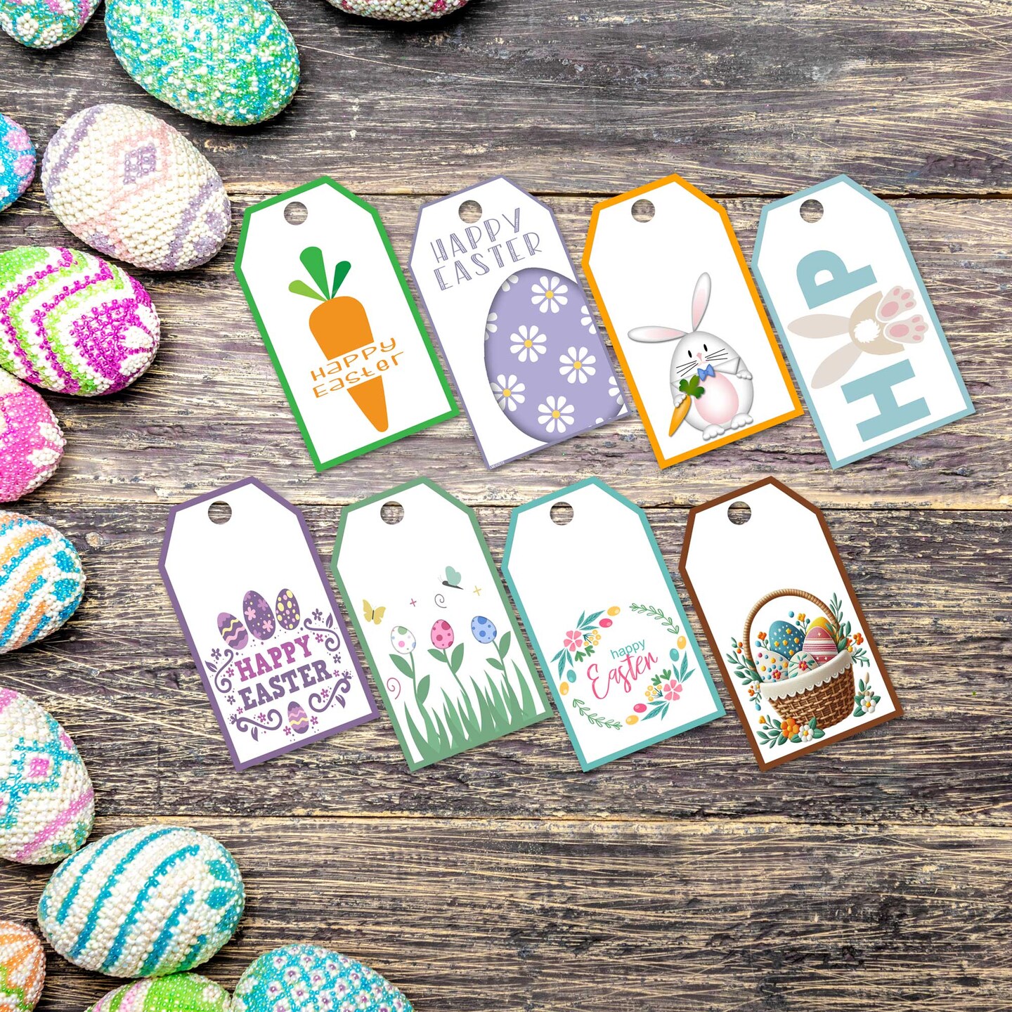 Paper Gift Tags, Easter Tags, Favor Tags, Easter Holiday Tags For Gifts