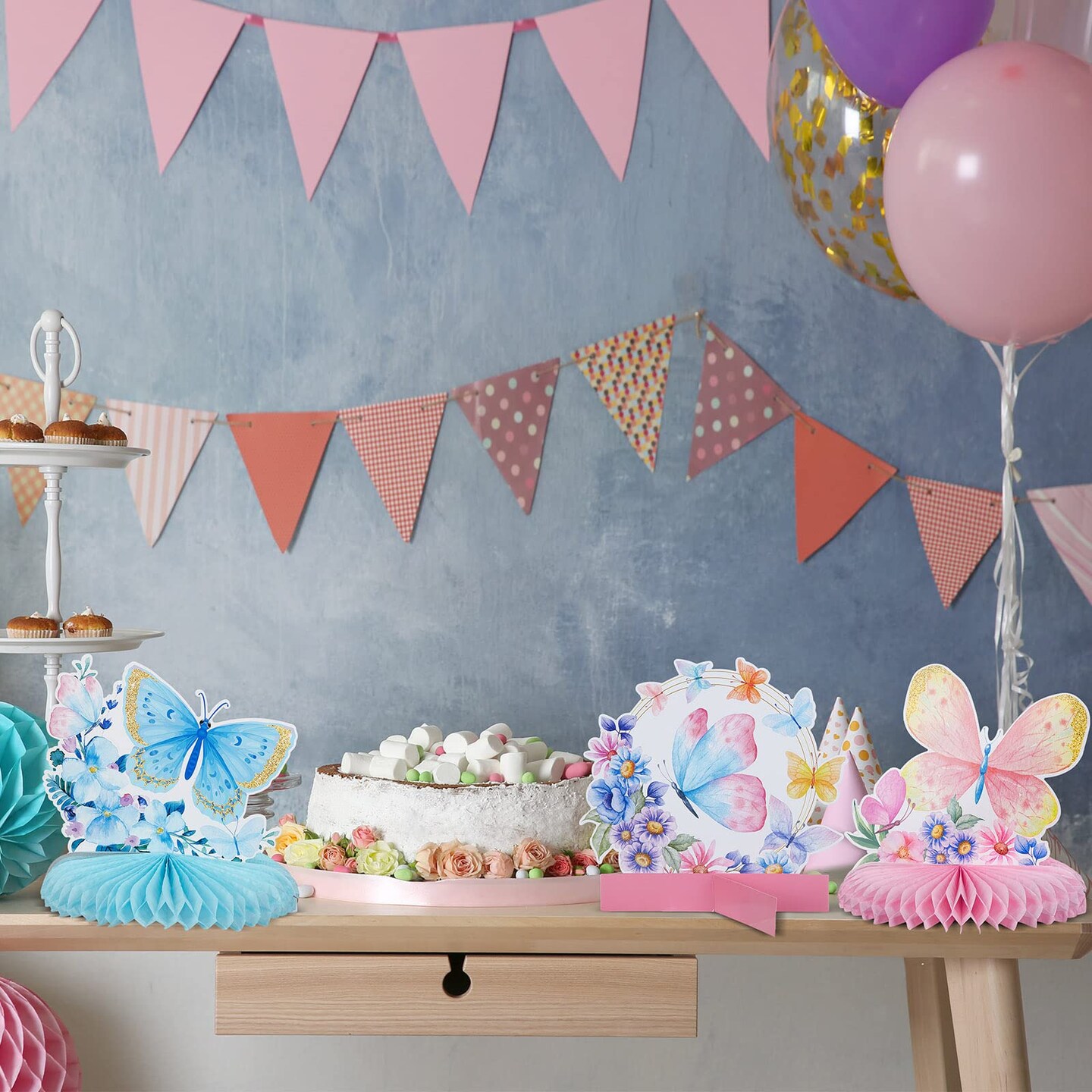 10 PCS Butterfly Centerpieces for Tables Butterfly Birthday Party Decorations Butterfly Honeycomb Table Centerpiece Butterfly Theme Party Supplies for Birthday Baby Shower Party Decor