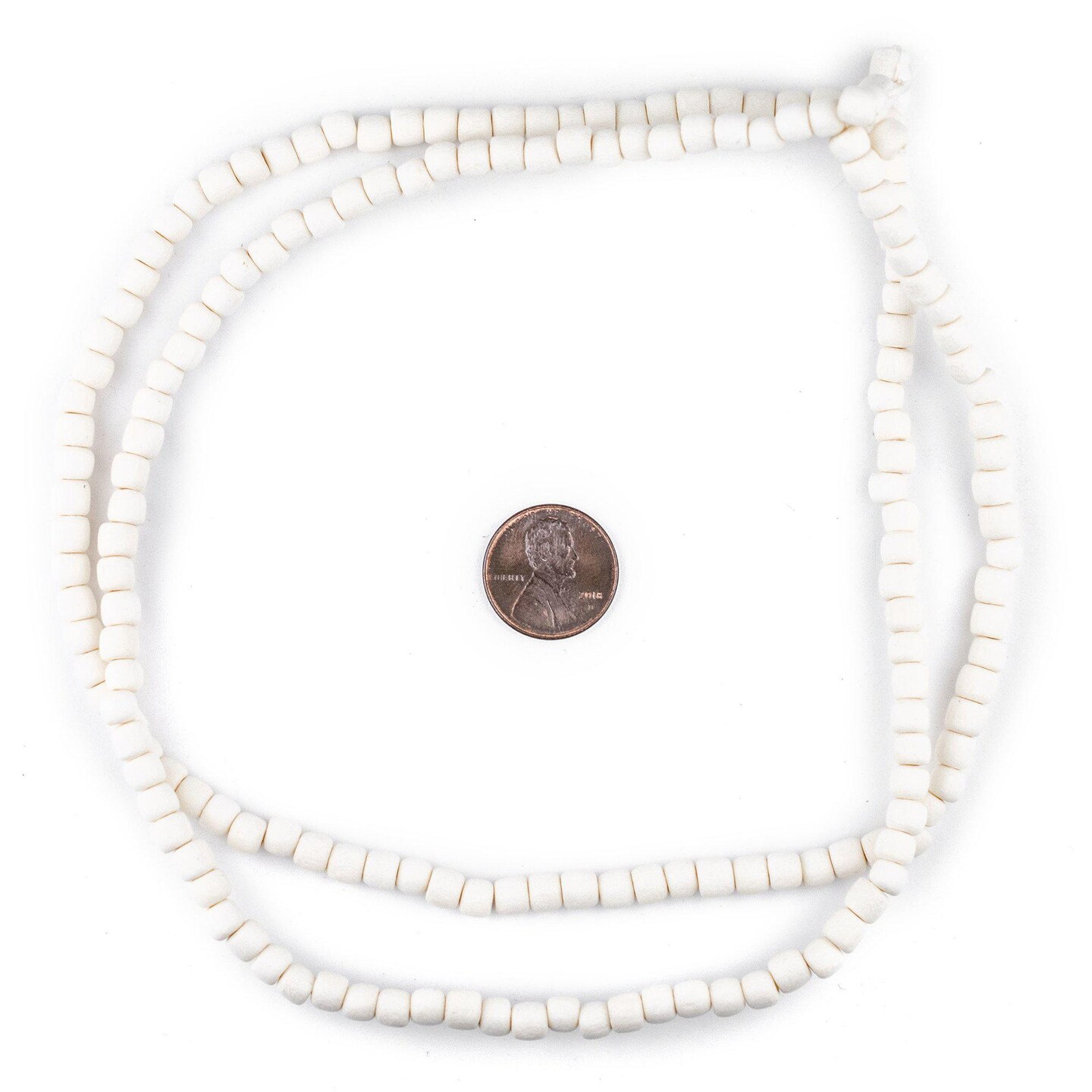 The Bead Chest White Nugget Natural Wood Beads (5mm): Organic Eco-Friendly Wooden Bead Strand for DIY Jewelry, Crafts, Necklace and Bracelet Making