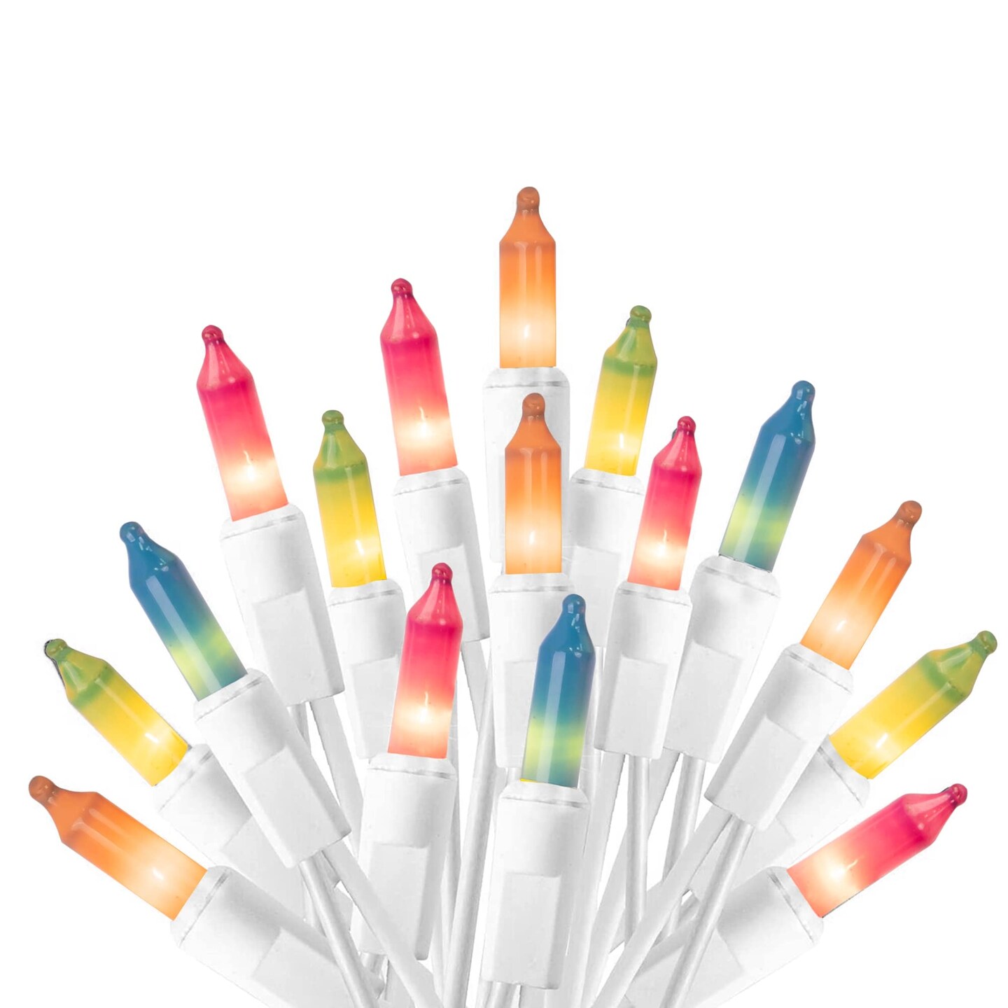 20 FT 100 Pieces Easter Mini String Lights, Connectable Plug in Incandescent String Lights White Wire for Indoor Outdoor Party Yard Holiday Home Easter Decorations, Multi-Colored