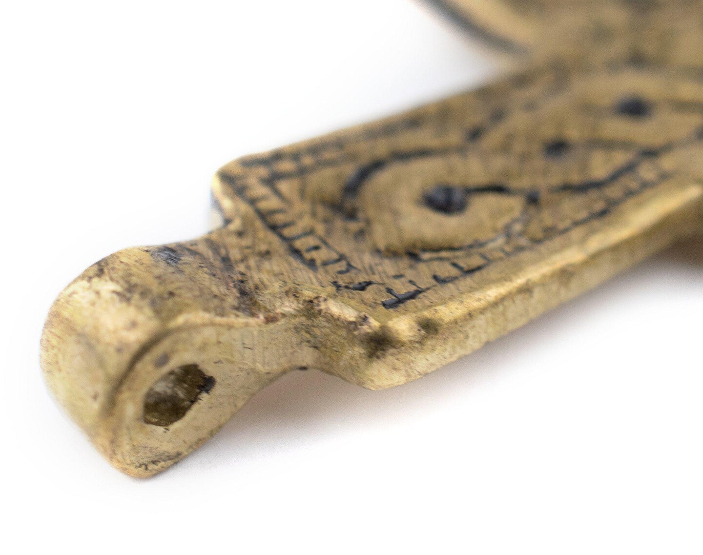Brass Ethiopian Coptic Cross Pendant, African Abyssinian Design, Orthodox Christian Pendant for Jewelry, The Bead Chest