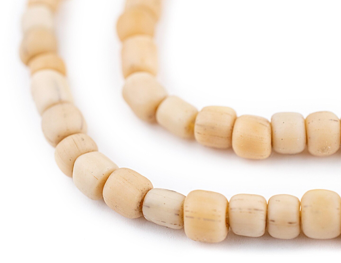 TheBeadChest Indonesian Glass Beads, Small Java Bali 4mm Spacers Jewelry Making Supplies for Necklaces, Bracelets, DIY Crafts (Honey Beige)