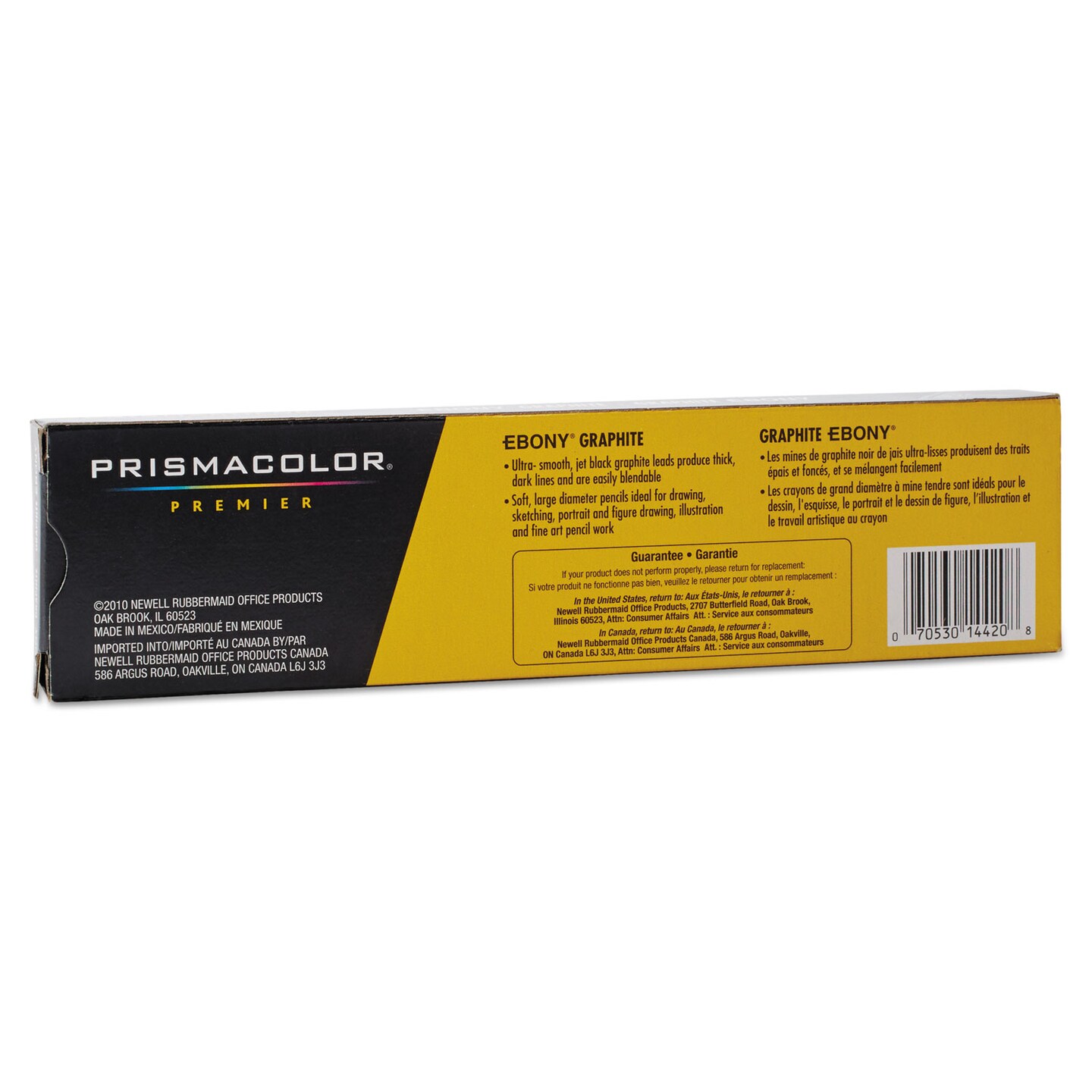 Prismacolor EBONY Sketching Pencil, 4 mm, 2B (#1), Jet Black Lead, Black Matte Barrel, Dozen