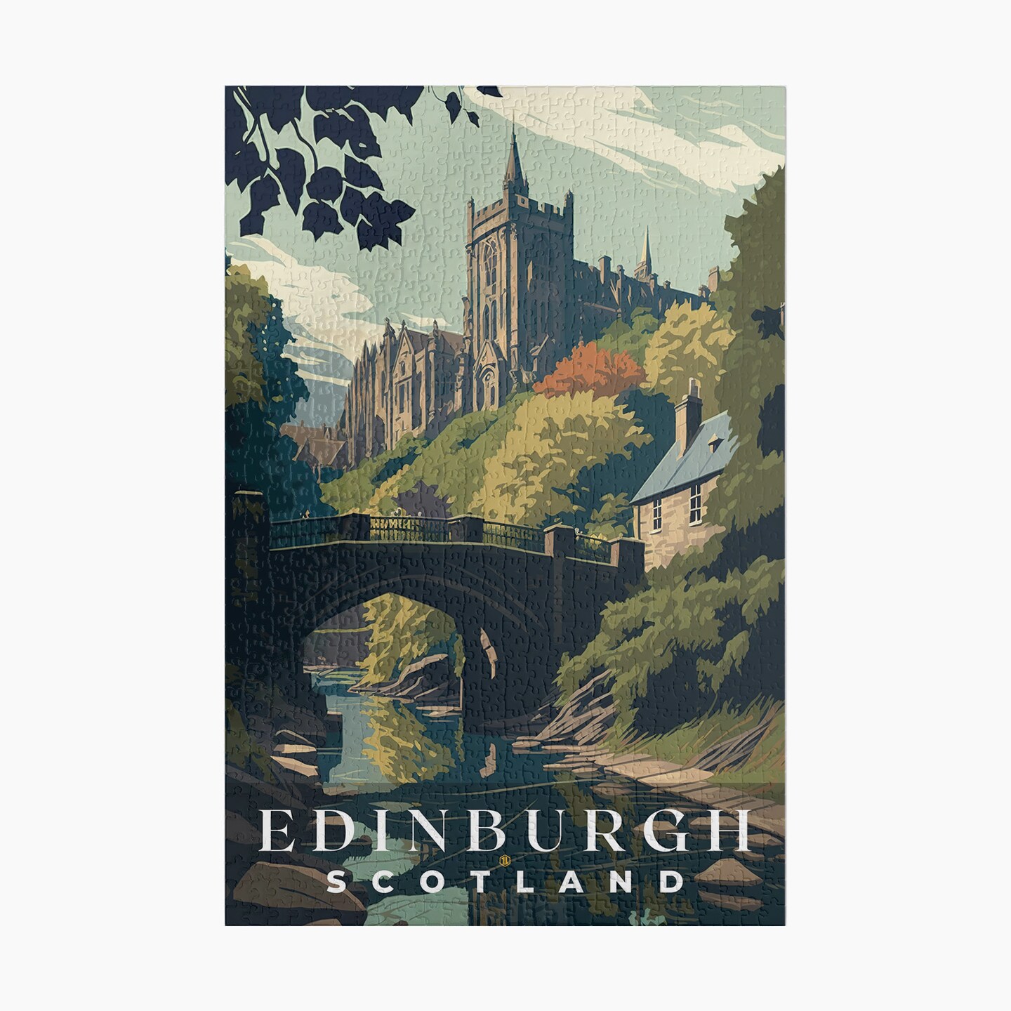 Edinburgh Jigsaw Puzzle, Family Game, Holiday Gift S1 MakerPlace by