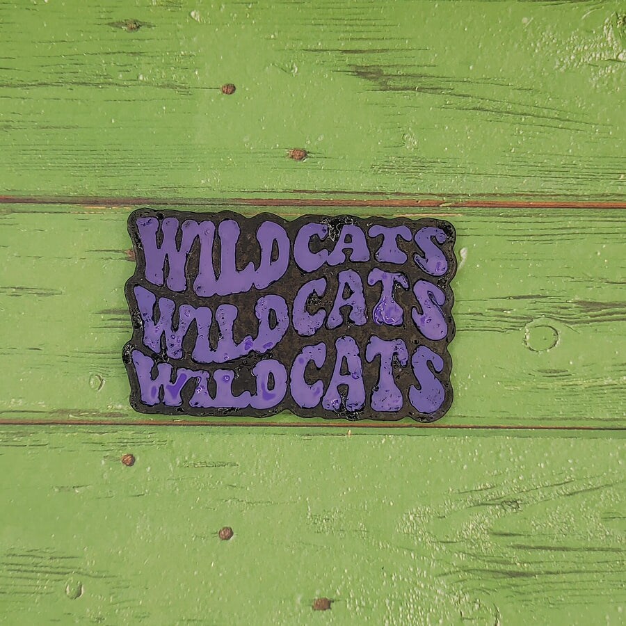 Wildcats 3x Retro Font Silicone Freshie Mold