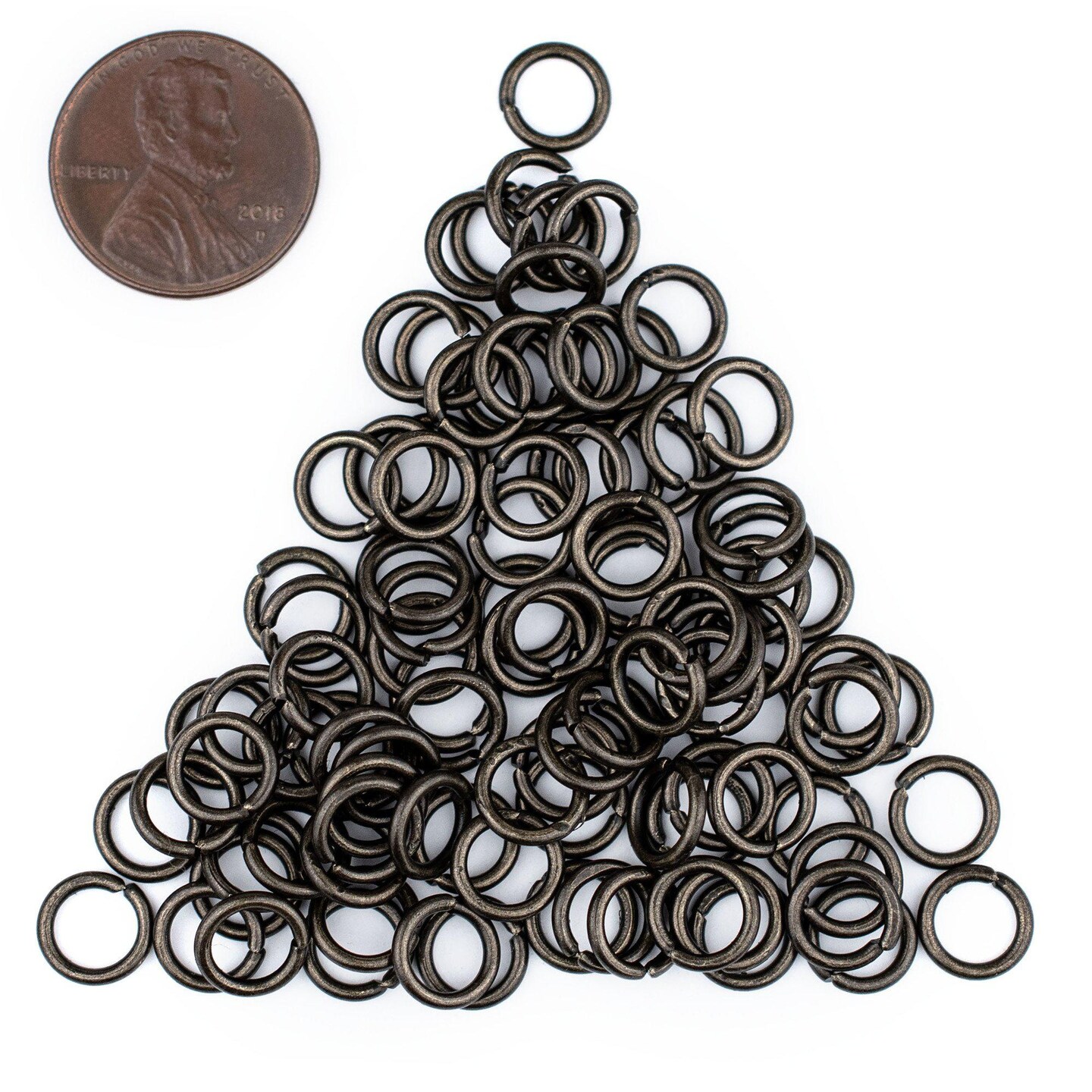 TheBeadChest Black 8mm Round Open Jump Rings, Pack of 100