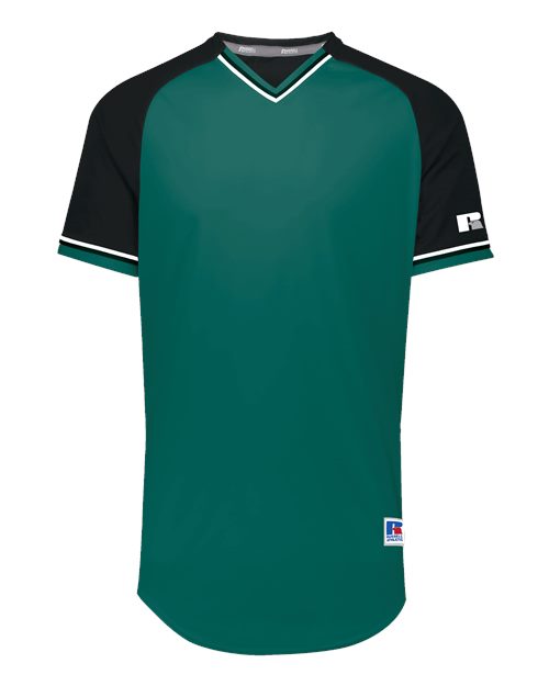 Russell Athletic&#xAE; - Classic V-Neck Jersey, Plain V-Neck Jersey - R01X3M | Made from 100% polyester double knit | Perfect for sports teams seeking high-quality apparel with superior moisture control