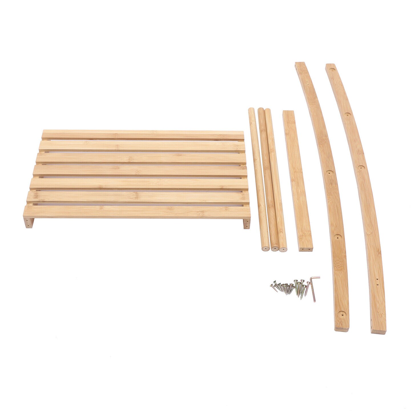 Kitcheniva Freestanding Bamboo Towel Drying Rack Clothes Storage Stand