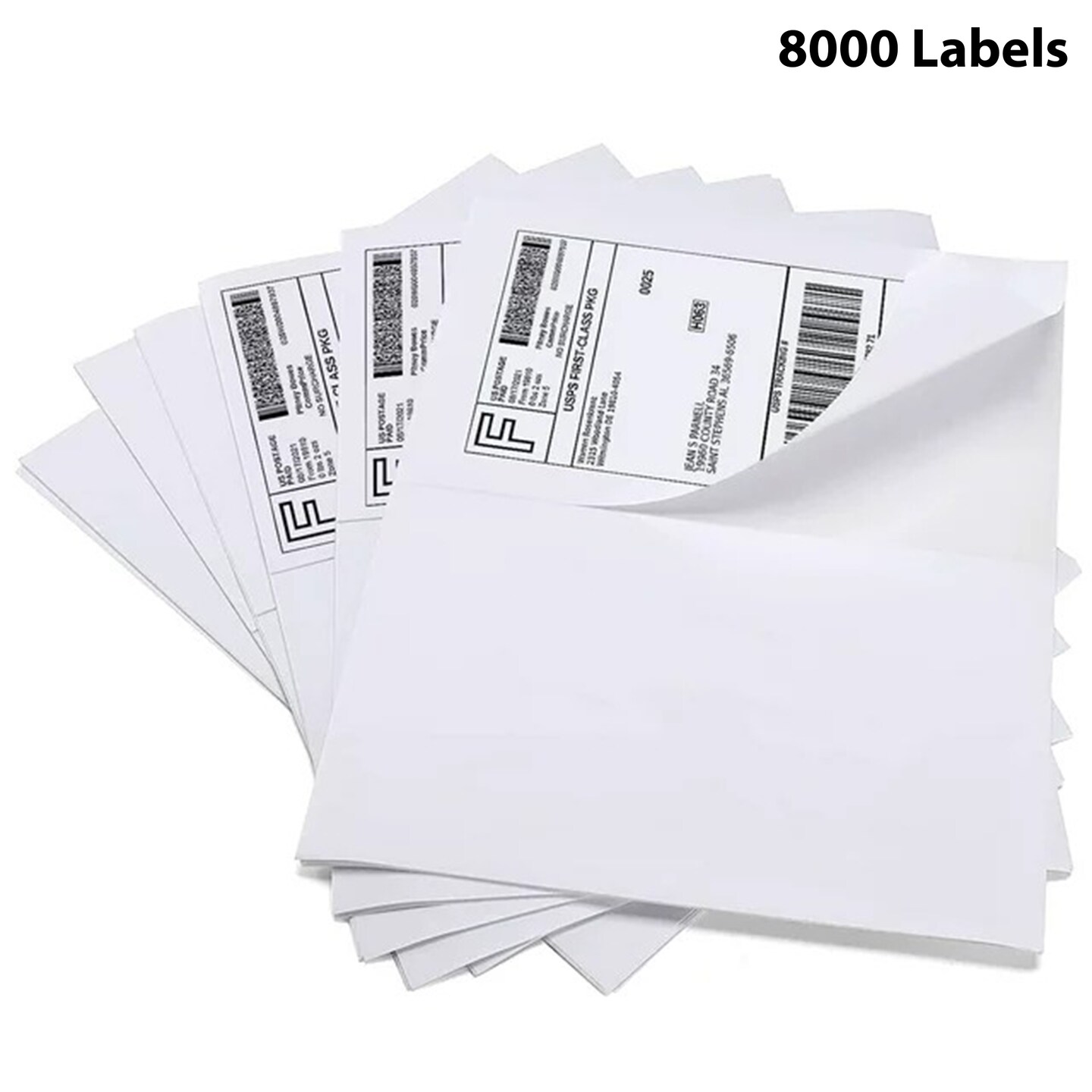 Half Sheet Self Adhesive Shipping Labels for Laser and Inkjet Printers, 5.5&#x22; x 8.5&#x22; | MINA&#xAE;