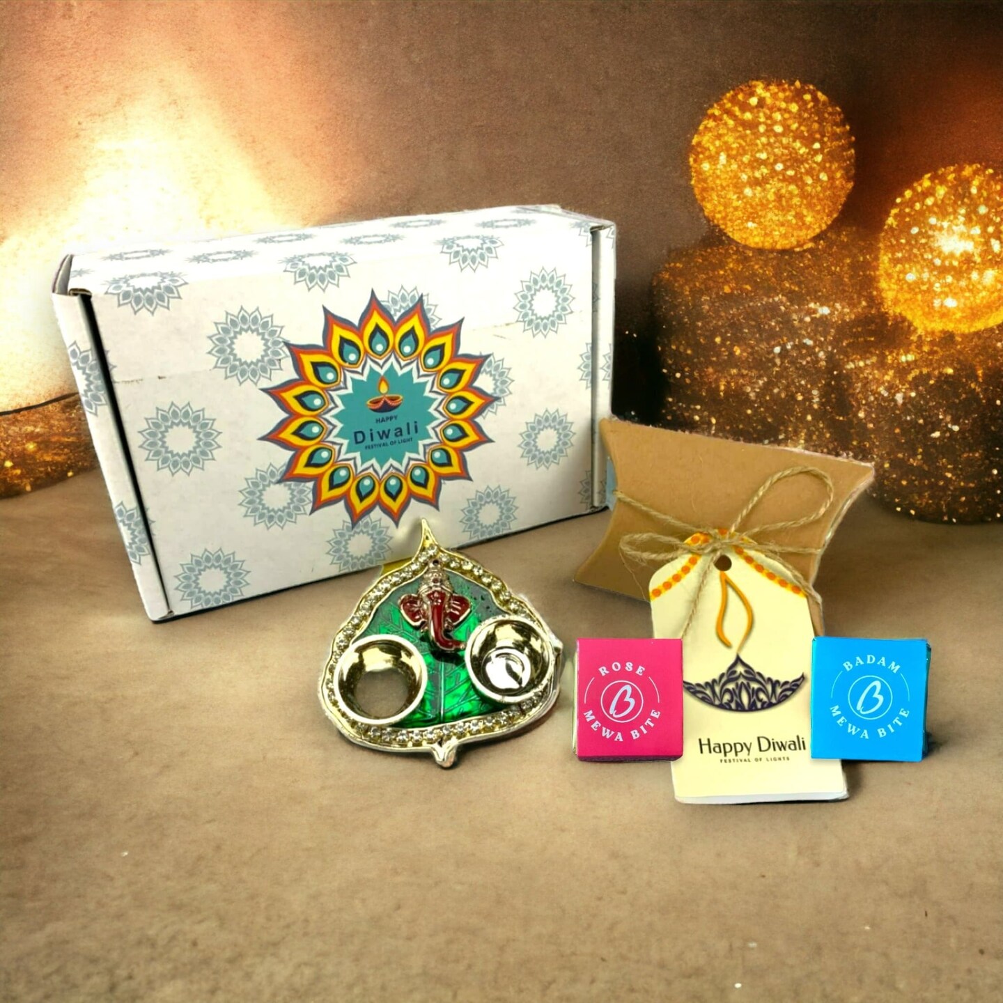 Send Happy Diwali Gift Box With Dry Fruits Laddoos N Snacks Online, Rs.3899  | FlowerAura