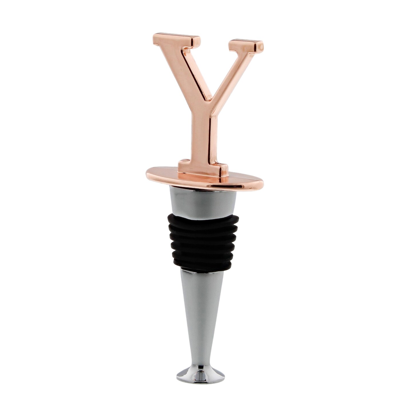 Reusable Wine Cork Bottle Wine Stopper Top Closer Seal with Rose Gold Letter