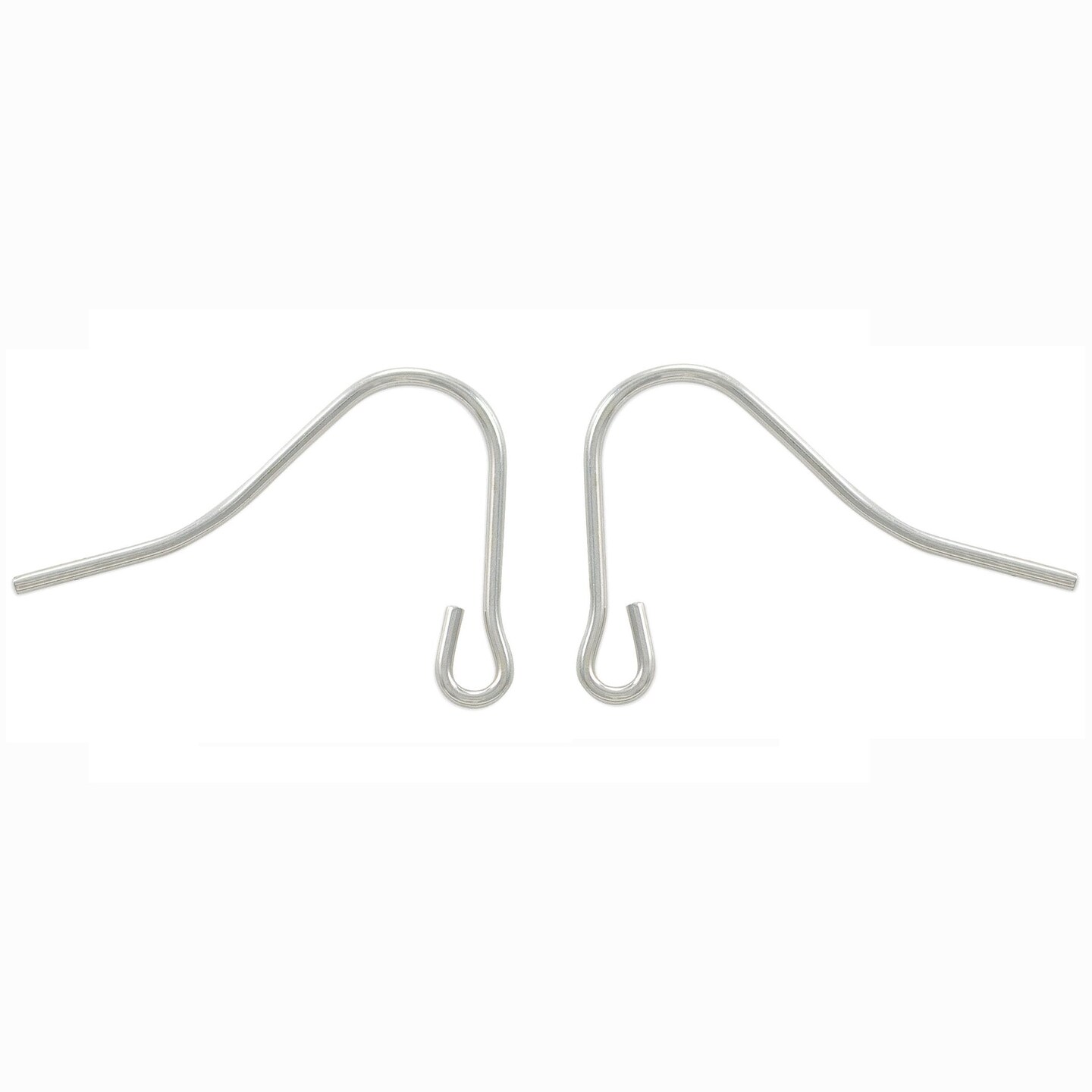 JewelrySupply Sterling Silver Fish Hook Earring Wires (1 Pair of Sterling Silver Earrings)