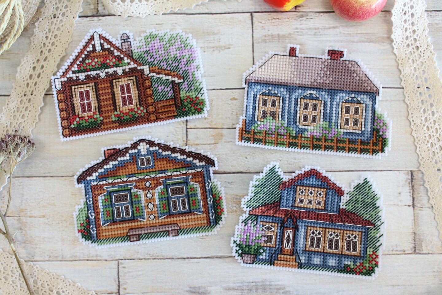 Houses. Magnets SR-706 Counted Cross Stitch Kit